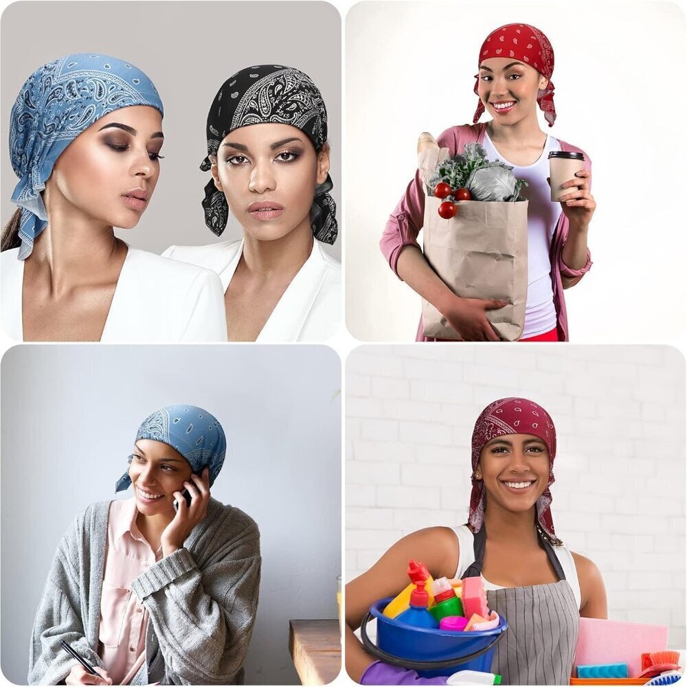 6 Pcs Chemo Headwear Women Scarves Turban Caps Muslim Sleep Maternity - Picture 6 of 7